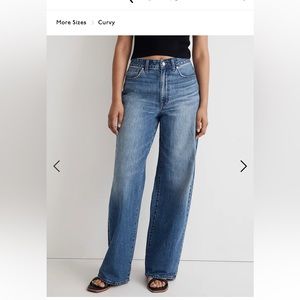 Madewell curvy wide leg jeans